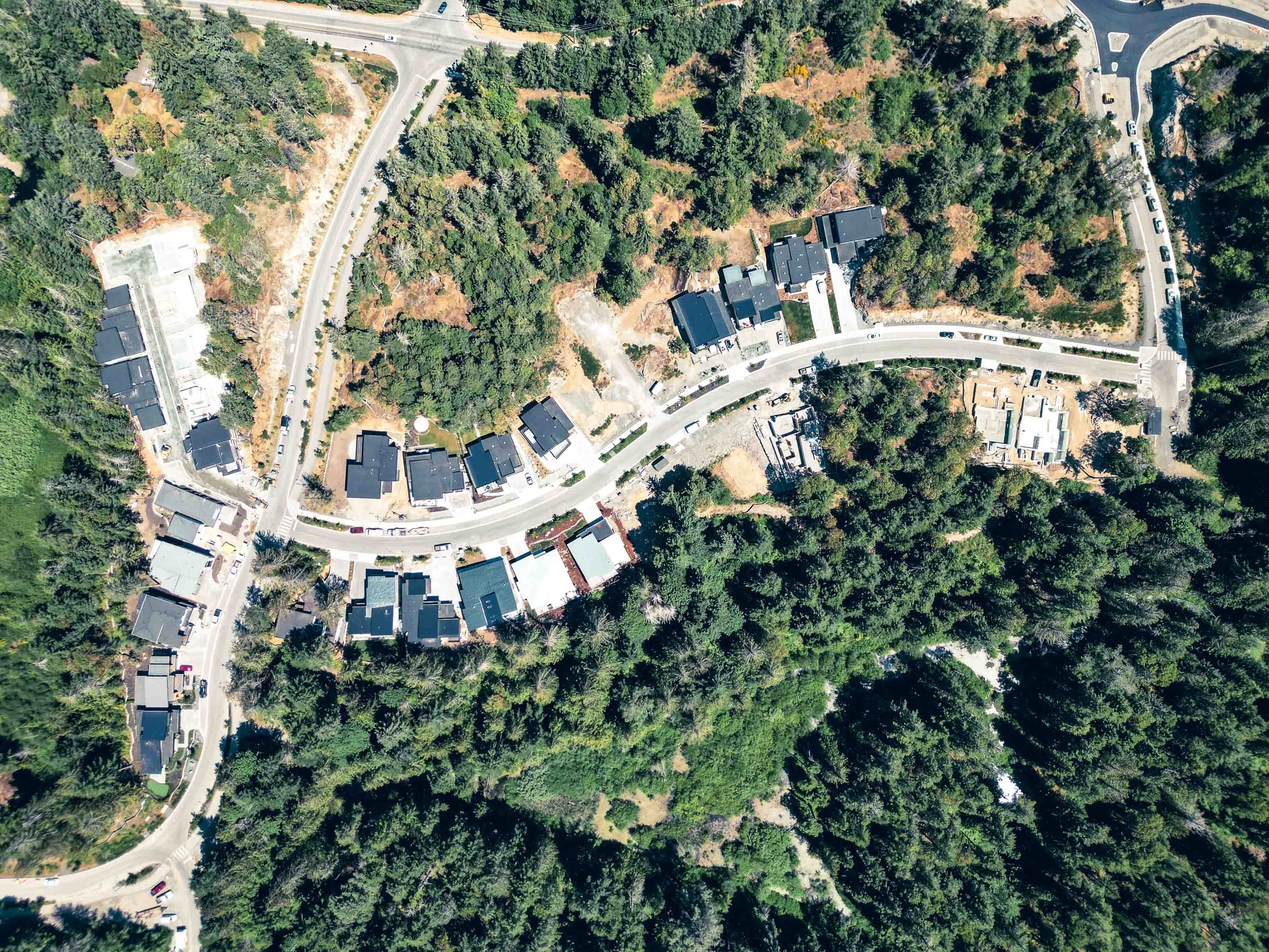 Olympic View Living Phase 1 completed homes and landscape