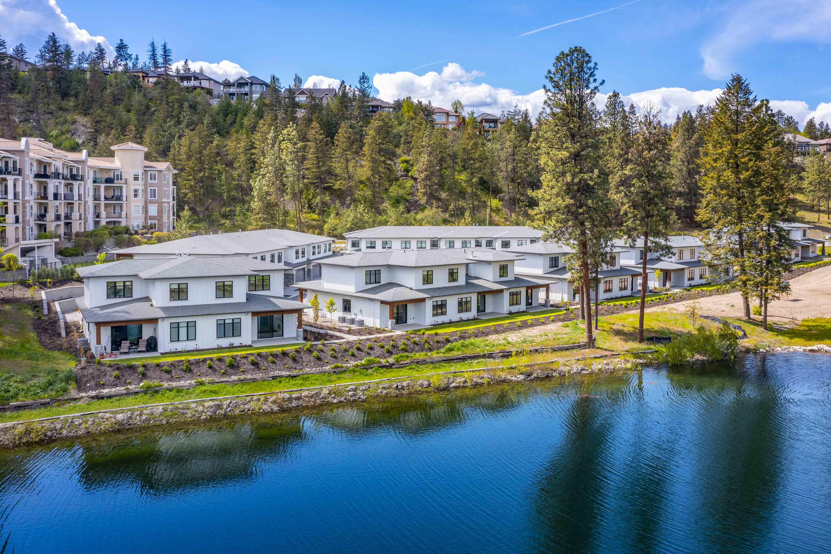 Olympic View Living development on the lake